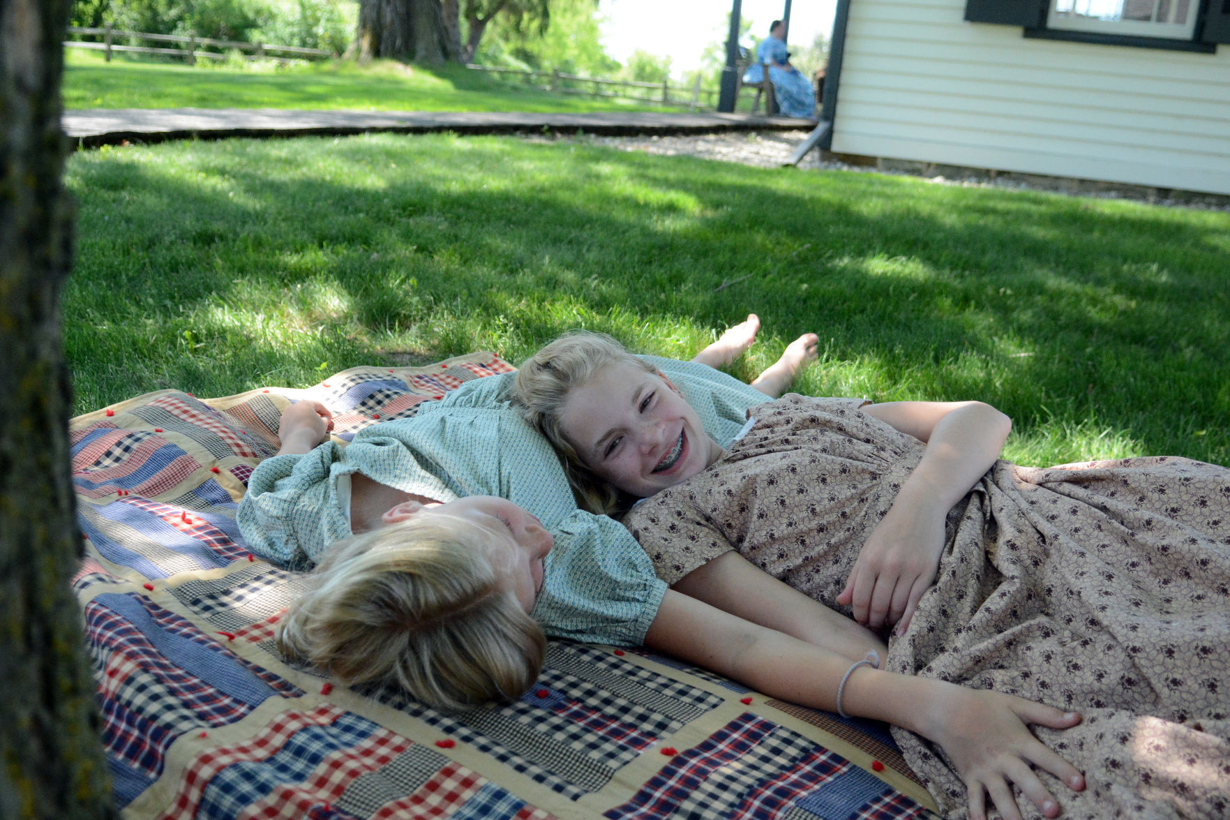 Historical reenactment at Indian Agency House